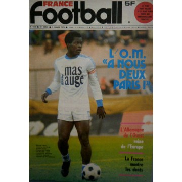 Ancien FRANCE FOOTBALL janvier 1978 L&#39OM "A NOUS DEUX PARIS"