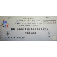 Billet/Ticket Coupe Intertoto 98/99 SC BASTIA - FC MACEDONIAN