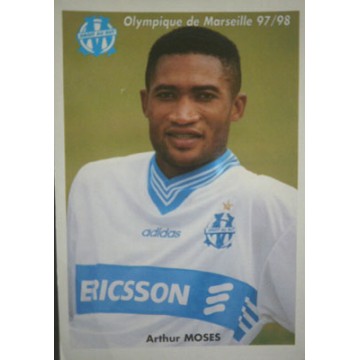 Carte Postale OM lOlympique de Marseille 97/98 Arthur MOSES
