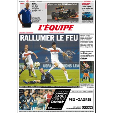 Journal l&#39Equipe 67° année N°21 298 Mardi 6 Novembre 2012