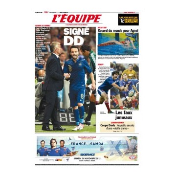 Journal l&#39Equipe 67° année N°21 308 Vendredi 16 Novembre 2012