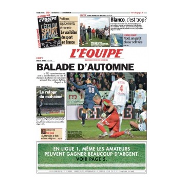 Journal l&#39Equipe 67° année N°21 344 Samedi 22 décembre 2012