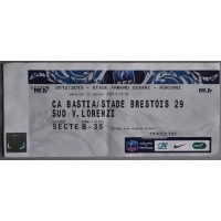 Billet Ticket Stade CA BASTIA / Stade Brestois 23 janvier 2013
