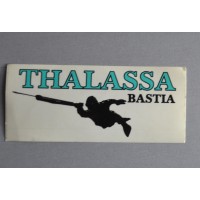 Ancien Autocollant THALASSA plongee chasse sous marine BASTIA