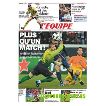 Journal l&#39Equipe 68° année N°21 446 Mercredi 3 avril 2013