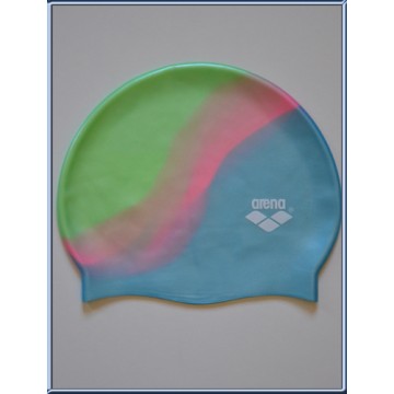 Bonnet de natation piscine ARENA taille adulte Vert/Rose/Bleu