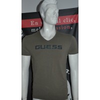 Tee-shirt GUESS muscular Taille L Homme  couleur Kaki