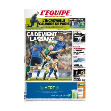 Journal l&#39Equipe 69° année N°22 126 Samedi 15 Fevrier 2015