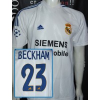 Mallot REAL MADRID N°23 BECKHAM taille L adidas