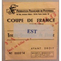 Billet Coupe de FRANCE 32ème finale 1987-88 SC BASTIA EST