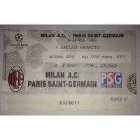Billet/Ticket MILAN AC - PARIS SG Champions League 1995