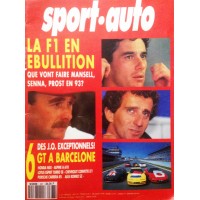 Magasine SPORT AUTO Aout 1992 LA F1 EN EBULLITION
