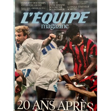 Magazine L'EQUIPE 20 ANS APRES OM MARSEILLE MILAN : 1-0