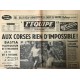 Magazine L'Equipe N°6518 AUX CORSE RIEN D'IMPOSSIBLE ! 13 Mars 1967