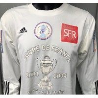 Maillot Coupe de France 2003/04 Adidas blanc porté N°5