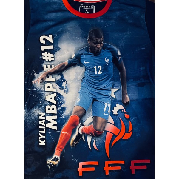 Tee-shirt De Football Enfant FFF Mbappe BLEU FFF