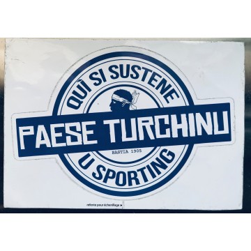 Autocollant BASTIA 1905 PAESE TURCHINU Qui si sustene u sporting