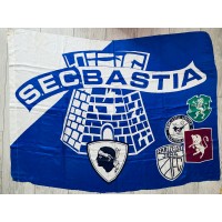 Ancien Drapeau SECB BASTIA UEFA 77/78 Européen GRAND modèle