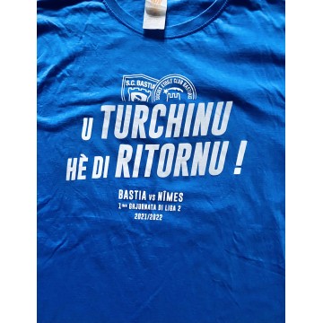 Tee-shirt SCB BASTIA U TURCHINU HE DI RITORNU 2021/2022  taille L
