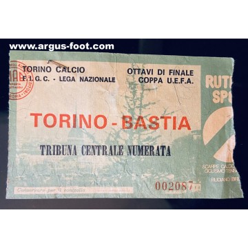 Ticket TORINO SECB BASTIA UEFA 78