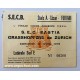 Billet SECB BASTIA cartonné 1/2 Finale GRASSHOPPERS ZURICH UEFA 1978
