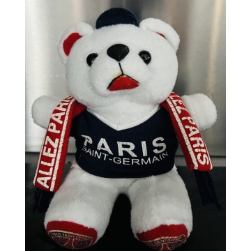 Peluche mascotte ancienne PSG ALLEZ PARIS ourson