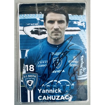 Ancienne Carte SCB BASTIA signée YANNICK CAHUZAC