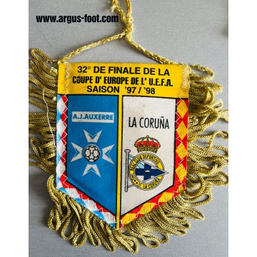 Fanion 32ème Coupe UEFA AJA AUXERRE LA CORUNA 1997/98