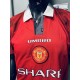 Maillot MANCHESTER UNITED N°7 CANTONA 95/96 SHARP ancien porté MATCH WORN SHIRT