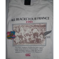 Tee shirt RUGBY All Black Tour FRANCE 1995 Adulte taille M