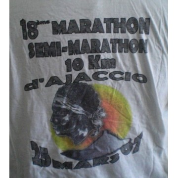Tee shirt 18ème Marathon 10km d&#39Ajaccio taille M