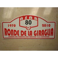 Ancienne Plaque émaillée RONDE DE LA GIRAGLIA 2010 N°80