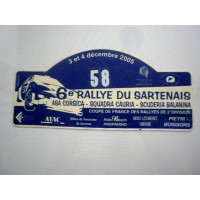 Ancienne Plaque RALLYE DU SARTENAIS 2005 N°58