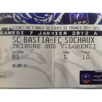 Billet SC BASTIA - FC SOCHAUX 32ème  COUPE DE FRANCE 2012