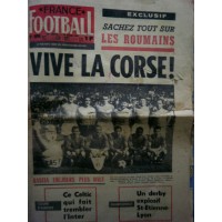 Ancien FRANCE FOOTBALL 1967 VIVE LA CORSE BASTIA en 8ème